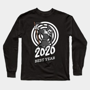 2020 best year - dabbing grim reaper Long Sleeve T-Shirt